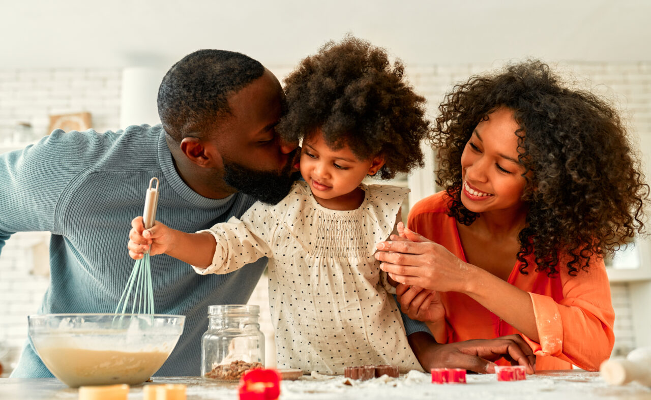 African american family at home