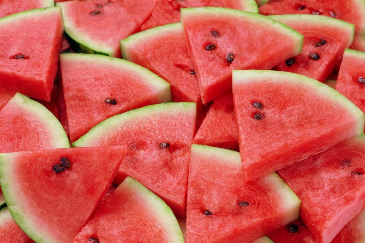 Sliced watermelon